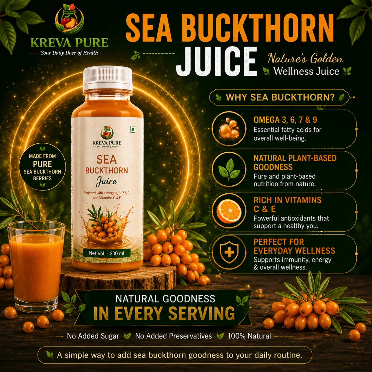 Kreva Glow Duo Combo - ABC Juice Powder and Himalayan Seabuckthorn Juice