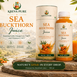 Kreva Golden Glow Pure Himalayan Seabuckthorn Juice 300ml Bottle